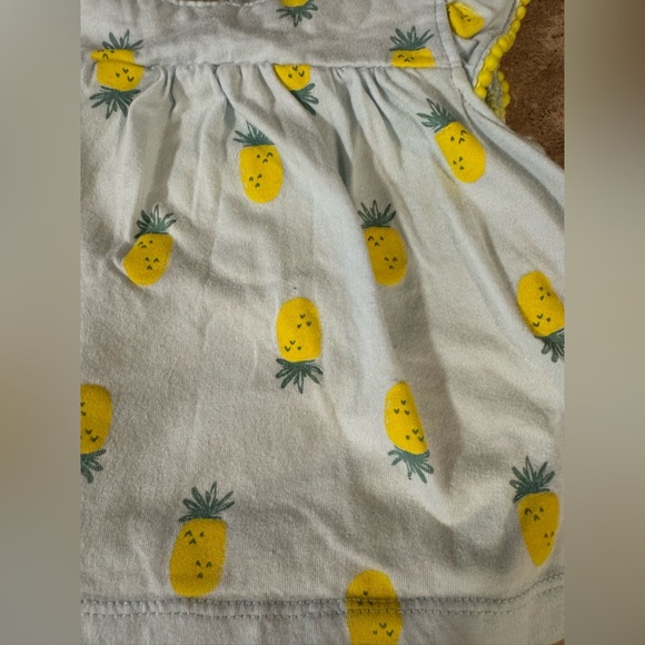 Carter's- 6M Blue Dress With Yellow Pineapple Print 🍍 - Picture 3 of 5